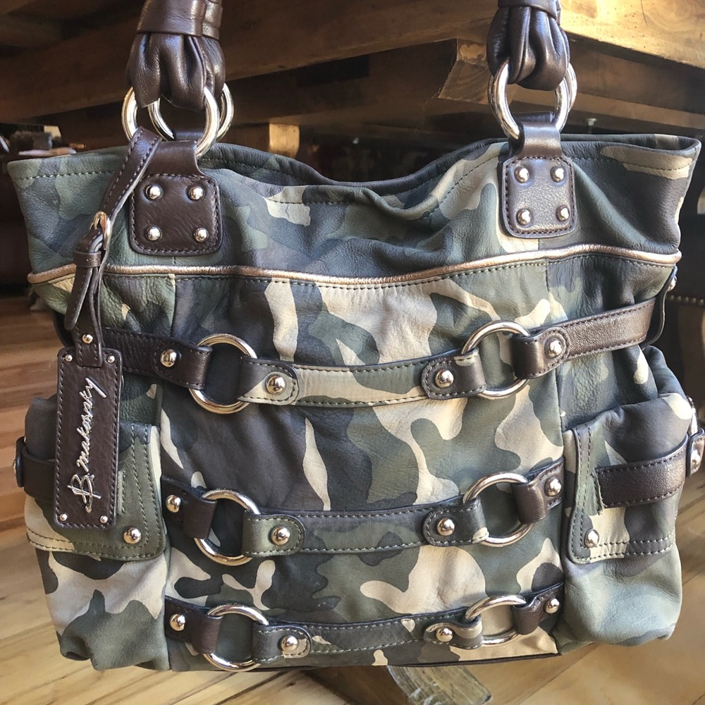 B. Makowsky Camo Kimberly Tote Handbag, Edgy & Hip
